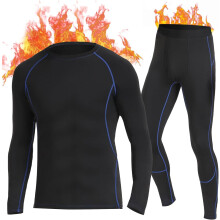 Set de lenjerie intimă termică din fleece SIMIYA pentru bărbați, bleumarin