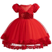 Mikilon Mädchen Tüll-Prinzessinnenkleid, kurzärmelig, Größe 3-11