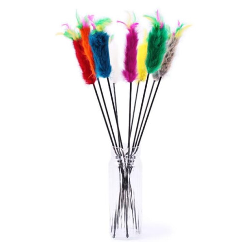 Cat toy with feathers 1 piece 1