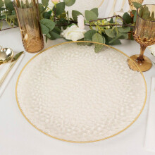 Assiettes de présentation BalsaCircle en plastique transparent martelé (10 pièces)