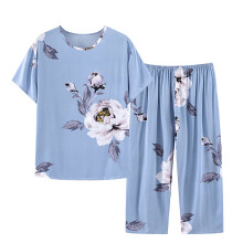 Dames nachtkleding set van linnenachtig materiaal, 2-delig, maat XL-4XL