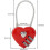Heart-shaped padlock 3-digit combination lock 2