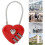 Heart-shaped padlock 3-digit combination lock 5