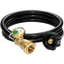 Mangueira de extensão para tanque de propano com manômetro e detector de vazamentos5