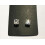 Magnetic earrings silver square stones 7mm 2