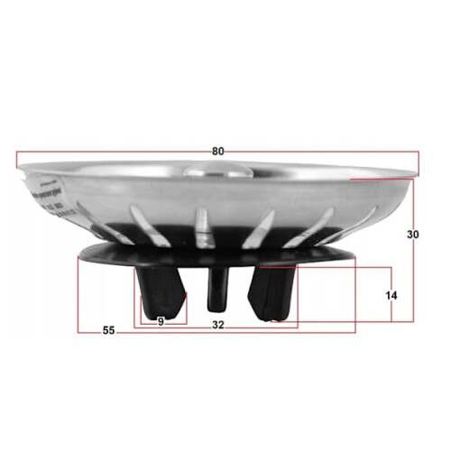 Strainer insert for IKEA Atlant Domsjö sink 2
