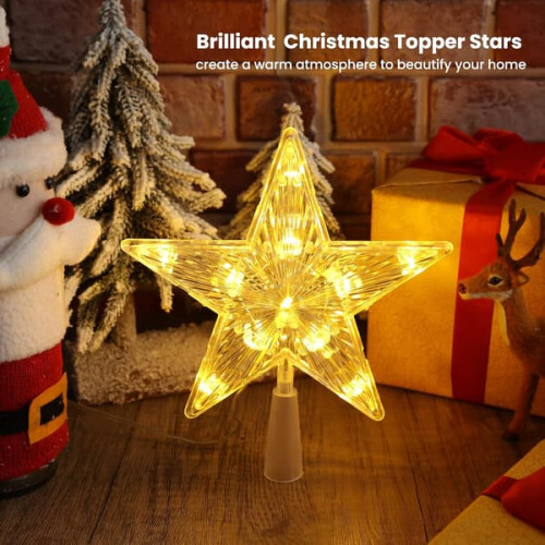 LED Christmas Tree Star Topper Warm White 11 Light 2