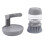 Dish Brush with Detergent Container Gray 2