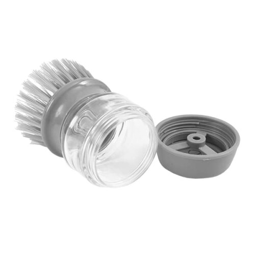 Dish Brush with Detergent Container Gray 2