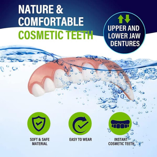 Dentures upper and lower jaw 2 sets natural comfortable 2