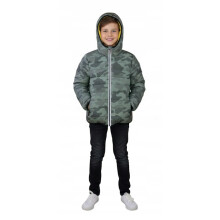 SUPERDRY DOBBELTSIDIGT GUL CAMO-VATTERT VINTERJAKKE TIL PIGER 116 W_B
