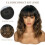 Short wavy wig with bangs for women, shoulder-length 2
