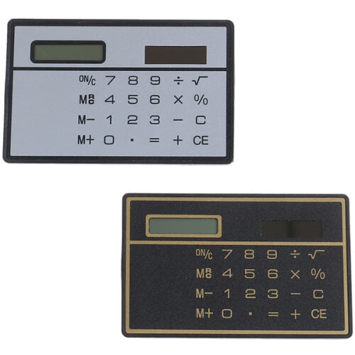 Credit Card Calculator Pocket Size Silver 1