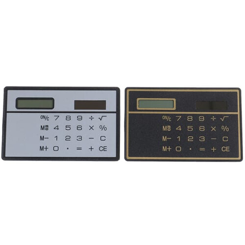 Credit Card Calculator Pocket Size Silver 2