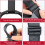 Gymnastics Rings with Adjustable Straps and Anti-Slip Grip 4