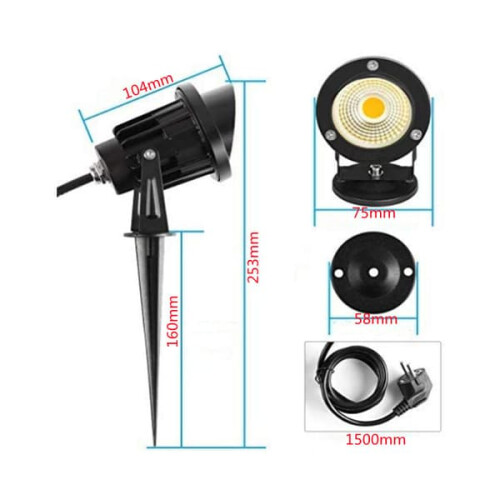 2 προβολείς LED 9W για εξωτερική χρήση, 3000K IP65 Αδιάβροχος περιστρεφόμενος σχεδιασμός 1