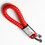Audi key ring braided leather red one size 4