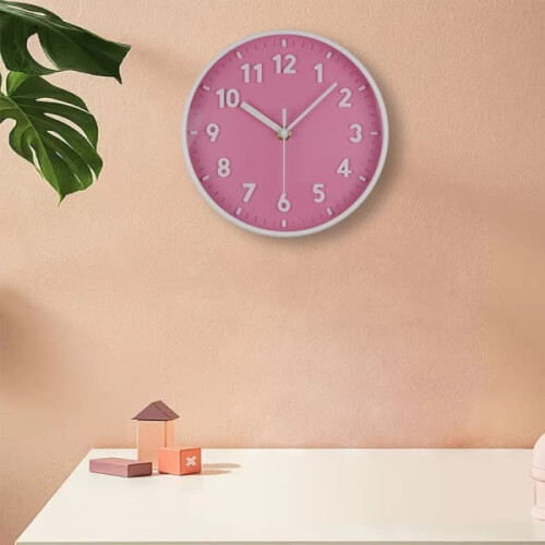 Wall Clock Quartz Silent Round Decorative 12 Inch 2