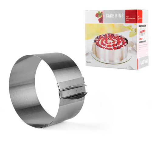Adjustable cake ring stainless steel 20 cm 1