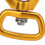 Carabiner with auto-lock, square bottom, 360 rotation, 3