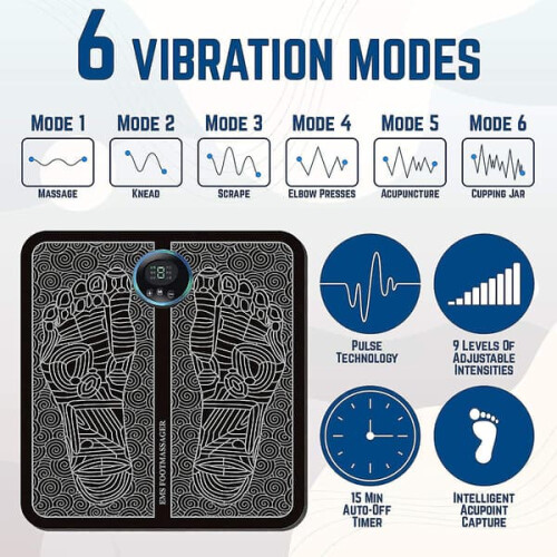 EMS Electric Foot Massager 6 Modes 9 Intensities 2