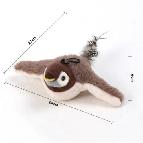 Interactive Flying Bird Cat Toy with Fluttering Wings 1