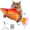 Interactive cat toy splashing fish orange 2