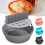 Silicone Air Fryer Baking Pan Round Blue Folding 2