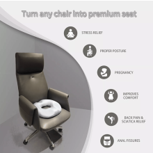 Orthopedic seat cushion grey coccyx relief