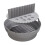 Silicone Air Fryer Baking Pan Round Blue Folding 4