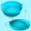 Silicone Air Fryer Baking Pan Round Blue Folding 8