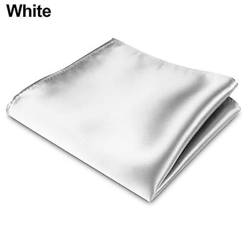 Men's silk satin pocket square solid color 1 piece 2