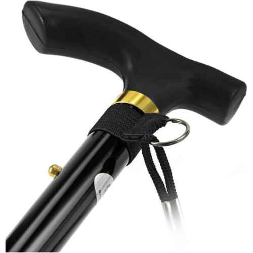 Hiking Pole Aluminum Adjustable 33-37 Inch Black 2