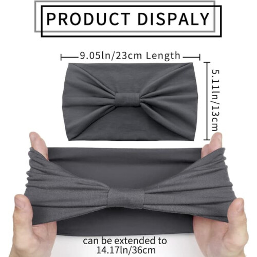 Women's Boho Wide Soft Headbands 6 pcs 1