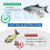 Squeaking Fish Cat Toy Rechargeable Silver 1pc 4