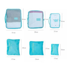 Luggage Organizer Set Dark Blue 3 pcs