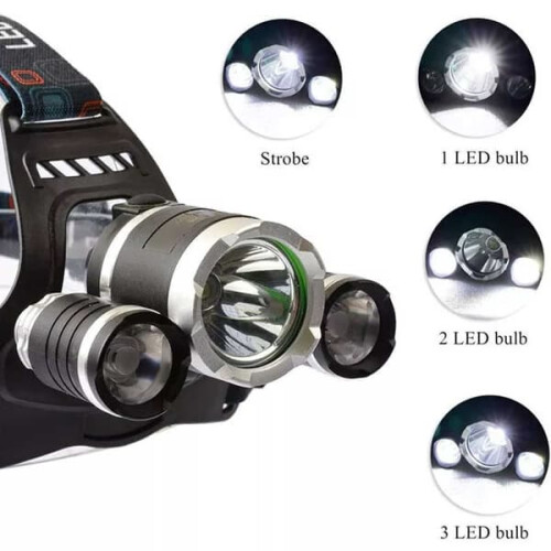 LED headlamp rechargeable 30W black 1