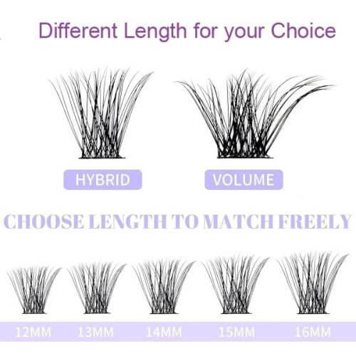 False Eyelashes Natural Volume Black 40 Pieces 2