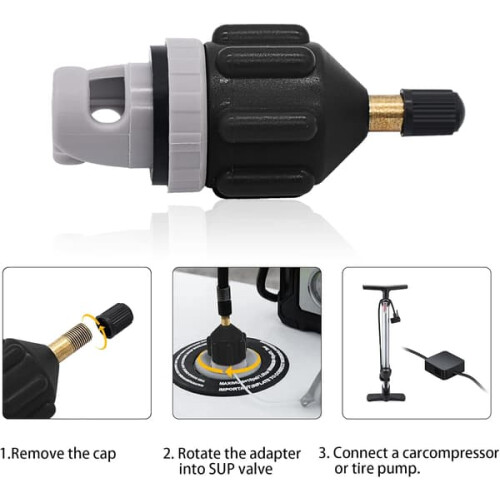 Inflatable SUP Pump Adapter Schrader Valve 2 Pack 2