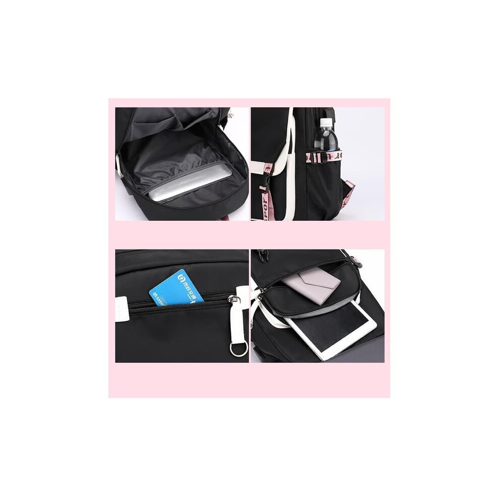 Kuromi backpack children's black and white 1 pc