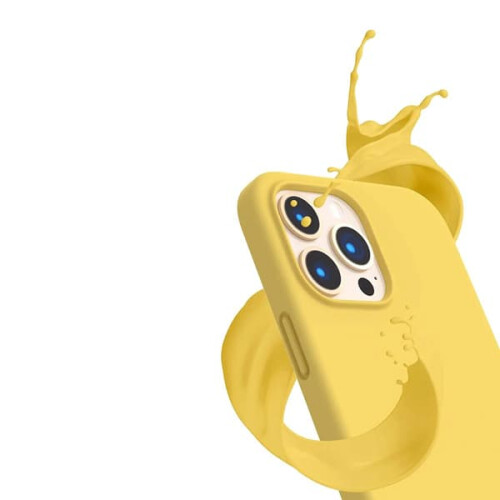 iPhone 13 Pro Max silicone case yellow 1