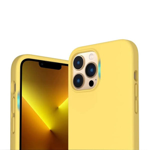 iPhone 13 Pro Max silicone case yellow 2