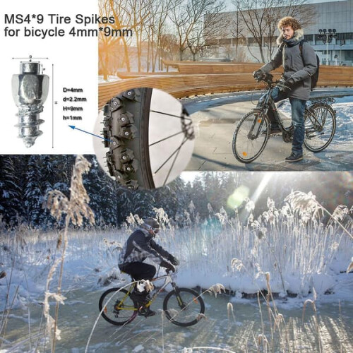 Bicycle tire studs snow spikes non-slip 100 pcs 1