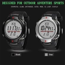 Men's Waterproof Digital Watch with Backlight and