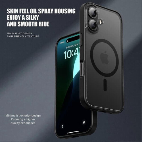 iPhone 16 case MagSafe compatible matte black 1