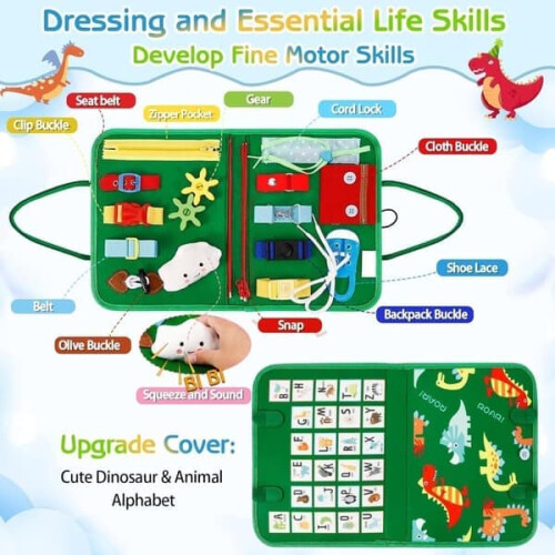 Montessori Activity Book for Ages 1-4 Green 12 Pages 1