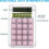 Desktop Calculator Pink 8-Digit LCD Mini Portable 3