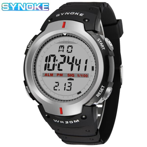 Men's Waterproof Digital Watch with Large Dial and Backlight 2