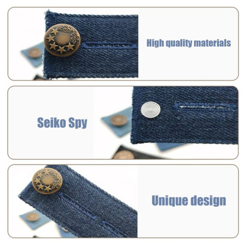 Jeans Waist Extender Button Extender 4 Pack 72x35x3 mm 2