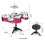 Toddler Drum Set Blue Impact-Resistant 3-Piece 5